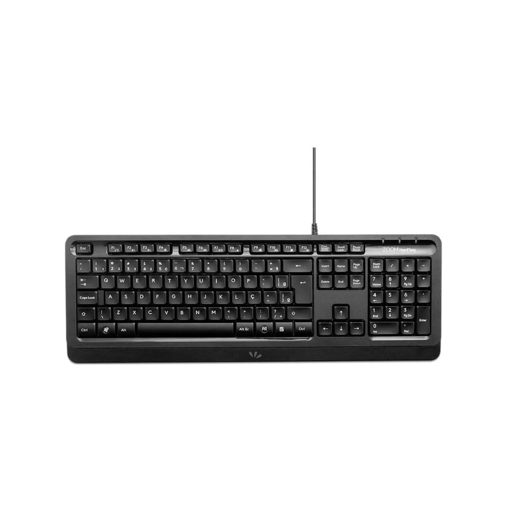 Kit Teclado e Mouse Zoom Industry USB Preto com Layout ABNT2