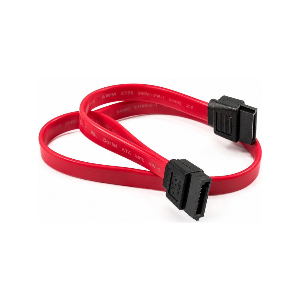 Cabo SATA Serial ATA Vermelho Reto 30cm para HD SSD DVD