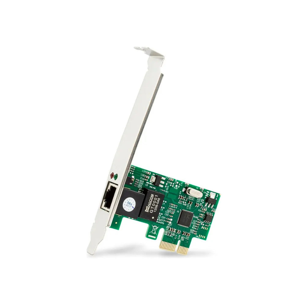 Placa de Rede Gigabit PCI Express DEX DP-02 10/100/1000Mbps RJ45 PCI-E para Desktop