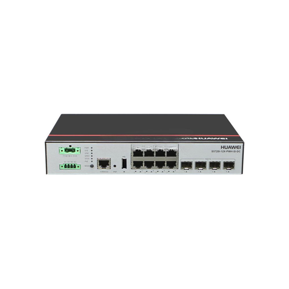 Switch Huawei S5720I-12X-PWH-SI-DC 8 Portas Gerenciável Industrial PoE