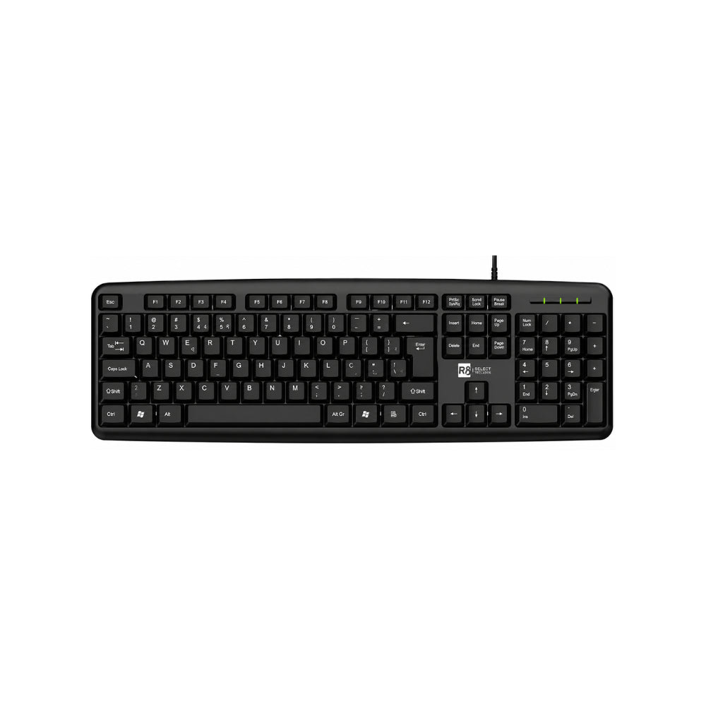 Teclado R8 Select 1801 ABNT2 USB – Conforto, Precisão e Desempenho