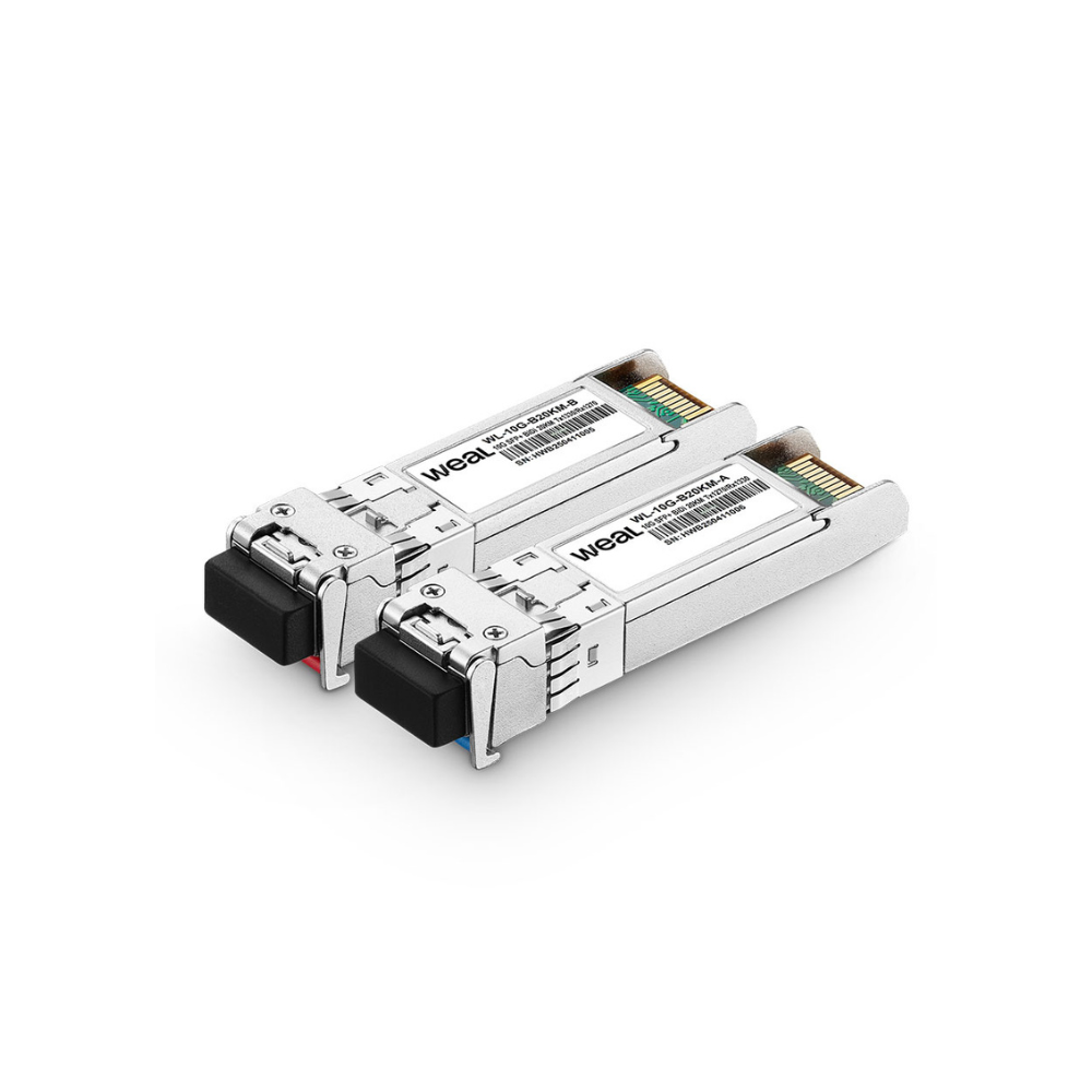 Kit Módulos Ópticos SFP+ BiDi 10G LC 20Km Weal WL-10G-B20Km A/B