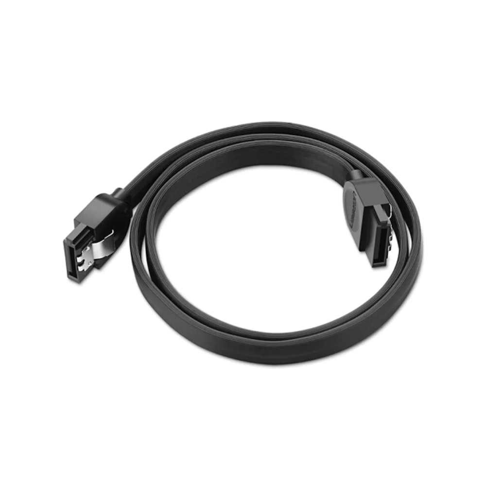 Cabo de Dados SATA III 6Gbps OEM 50cm para HD SSD DVD Reto com Trava Preto