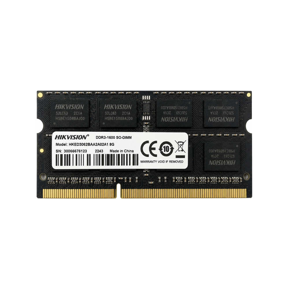 Memória RAM Notebook Hikvision 8GB DDR3L 1600MHz SO-DIMM CL11 204 Pinos