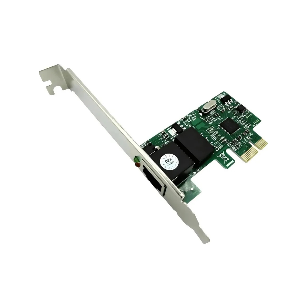 Placa de Rede Gigabit PCI Express DEX DP-02 10/100/1000Mbps RJ45 PCI-E para Desktop