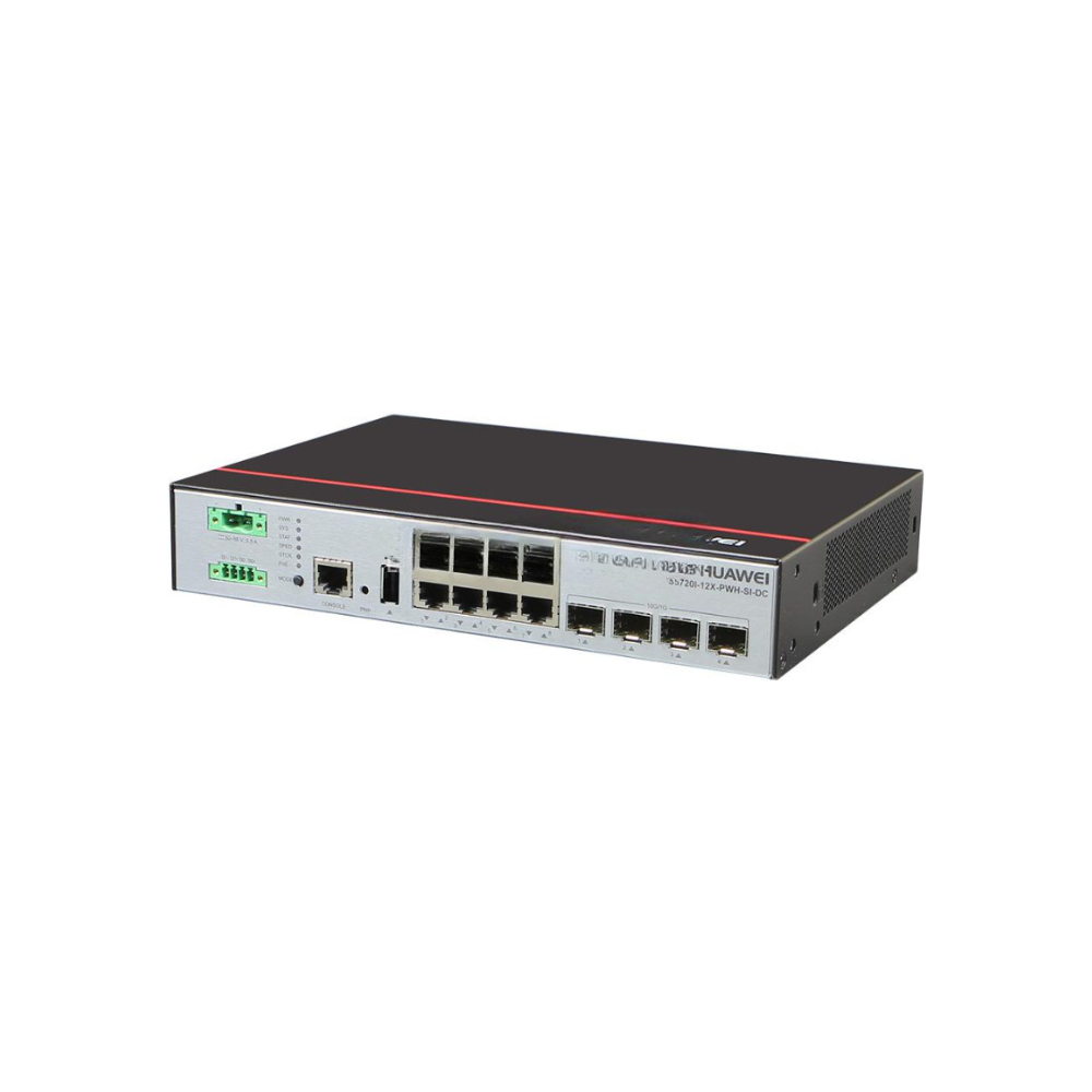 Switch Huawei S5720I-12X-PWH-SI-DC 8 Portas Gerenciável Industrial PoE