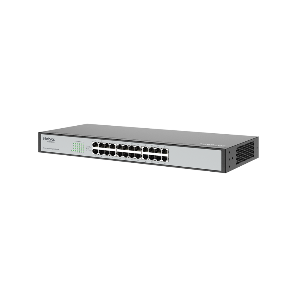 Switch Intelbras SG 2400 QR+ 24 Portas Gigabit Ethernet Rack 19" Bivolt para Empresas e Provedores